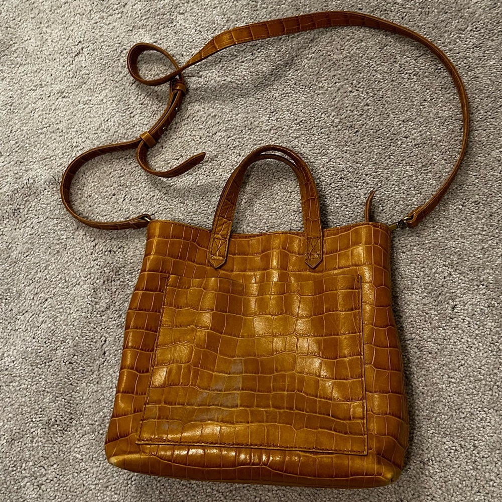 Madewell embossed croc Leather bag